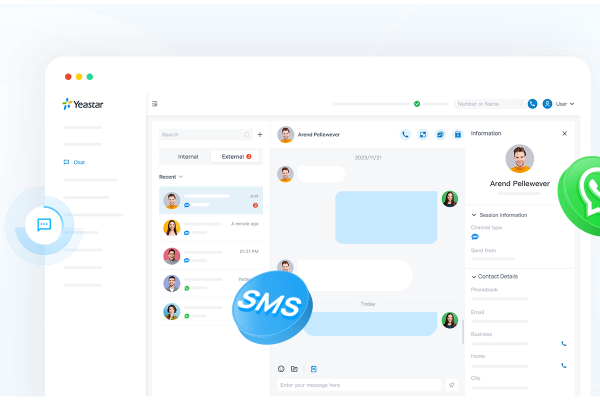 Yeastar P 系列電話系統與 WhatsApp 和 SMS 整合，加強全方面訊息傳遞效率